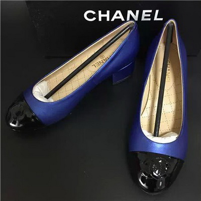 CHANEL Shallow mouth Block heel Shoes Women--040